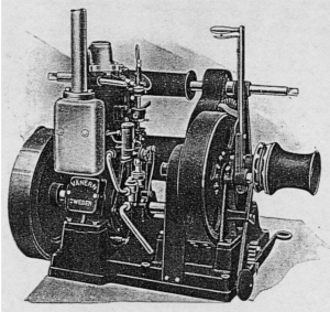Firmaannonsering for VAENERN motorvinsjer. Illustrasjon fra en bedriftskatalog, Vänern rundt 1925. (Forfatterens arkiv)